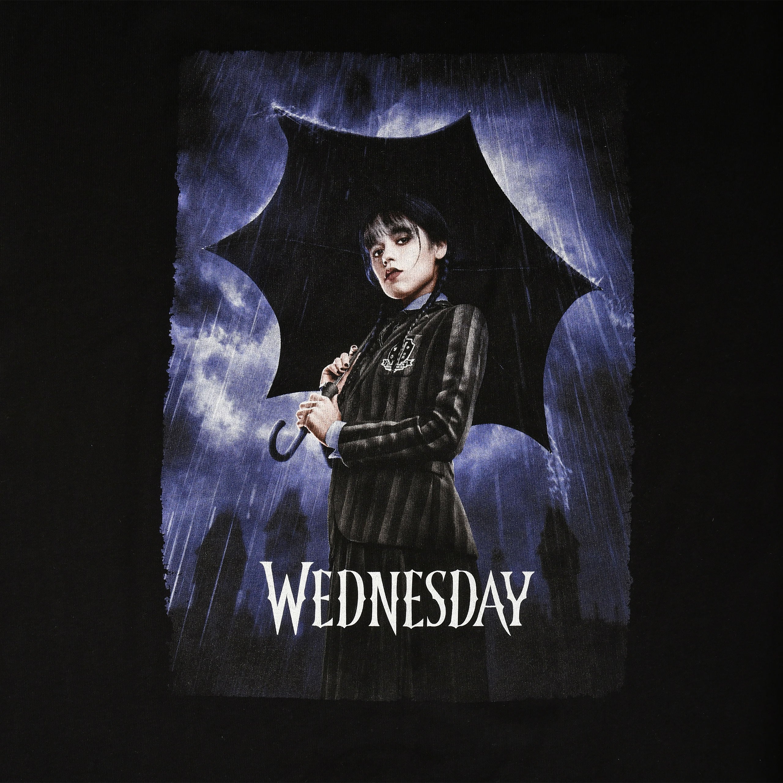 Imagen del producto Wednesday - Camiseta Oversize con Póster Teaser en negro