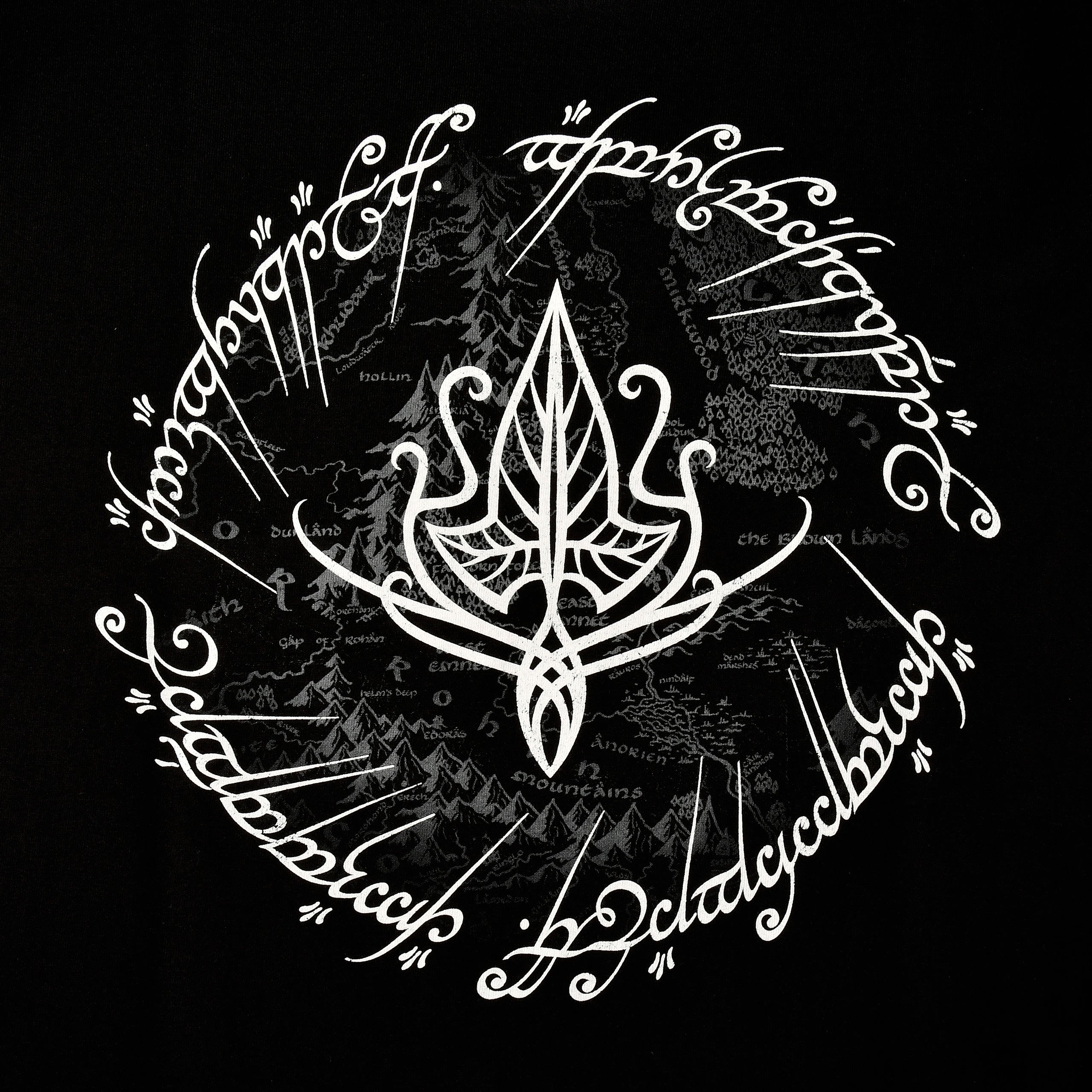 Imagen del producto Señor de los Anillos - Camiseta de hoja de elfo negra