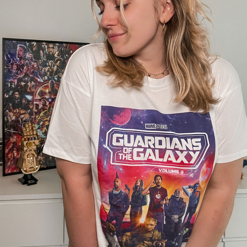 Imagen del producto Guardianes de la Galaxia - Camiseta de la tripulación blanca