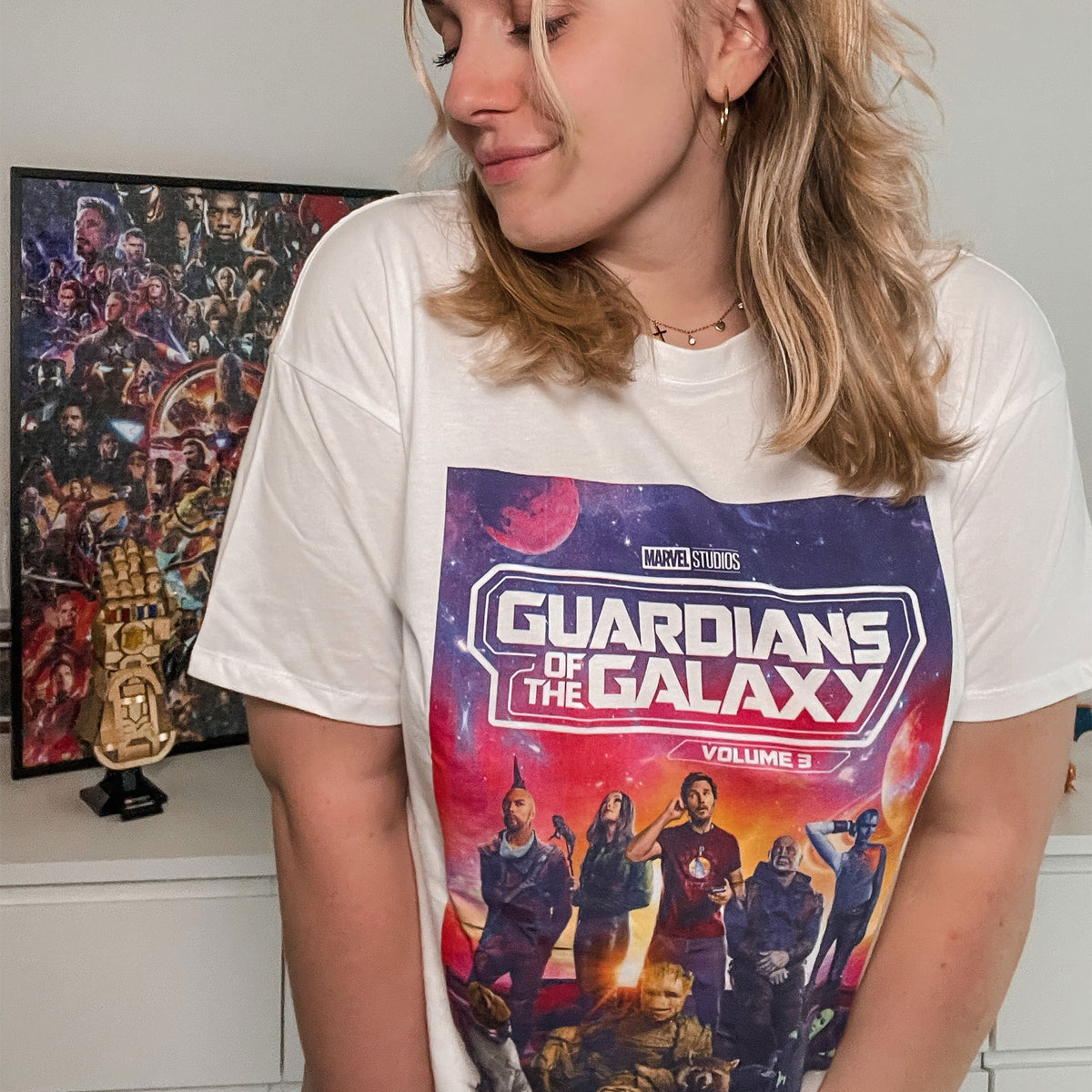 Imagen del producto Guardianes de la Galaxia - Camiseta de la tripulación blanca