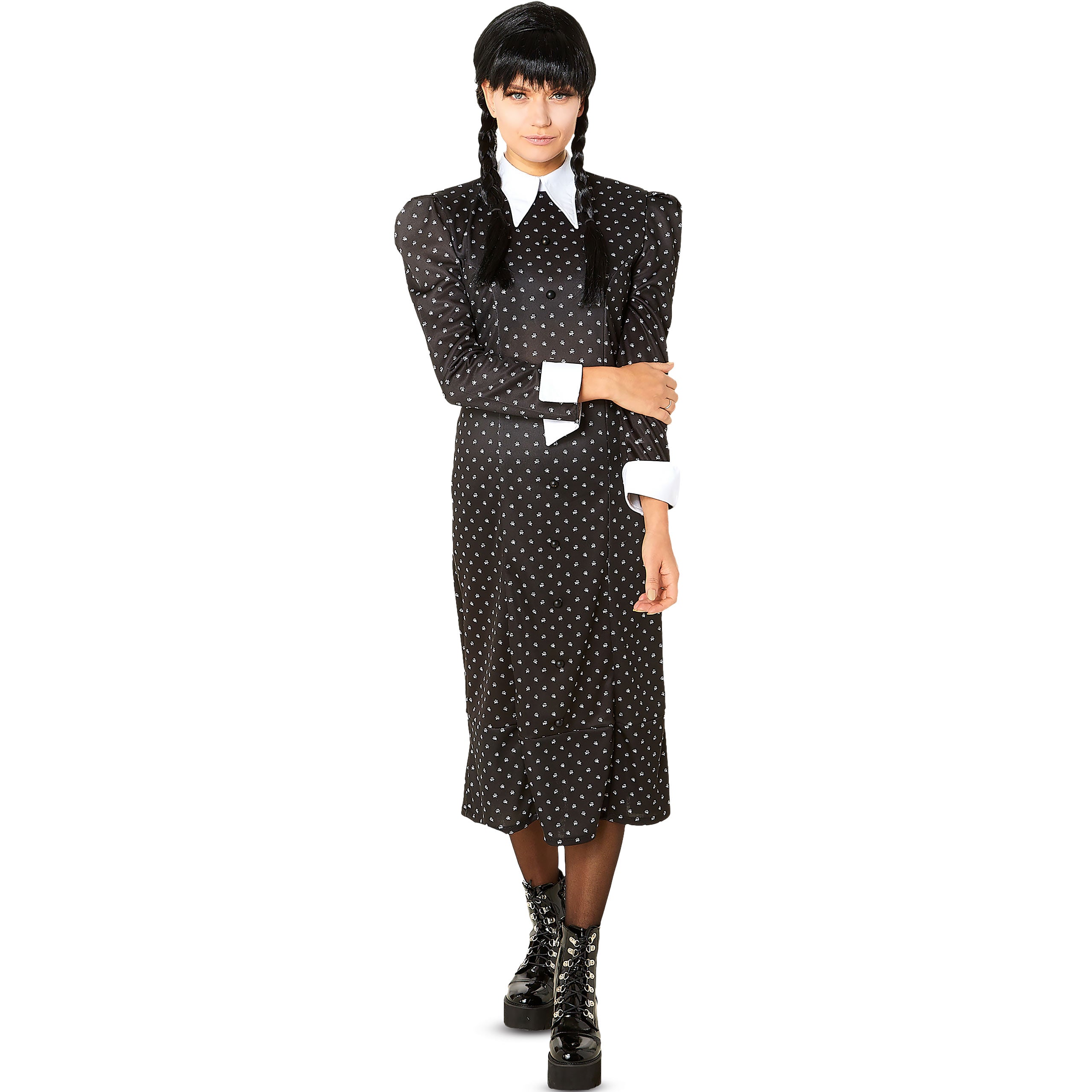 Imagen del producto Vestido de disfraz de Wednesday Addams para mujer en negro