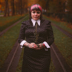 Imagen del producto Vestido de disfraz de Wednesday Addams para mujer en negro