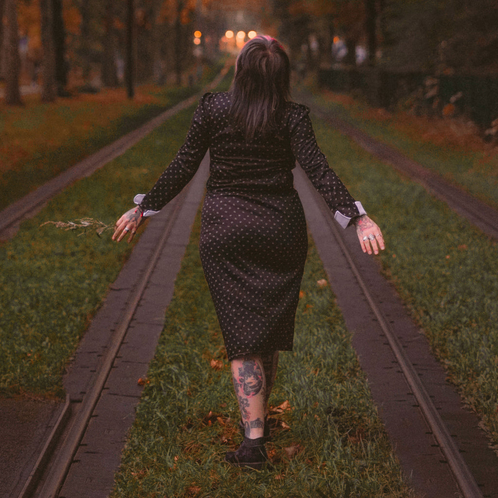 Imagen del producto Vestido de disfraz de Wednesday Addams para mujer en negro