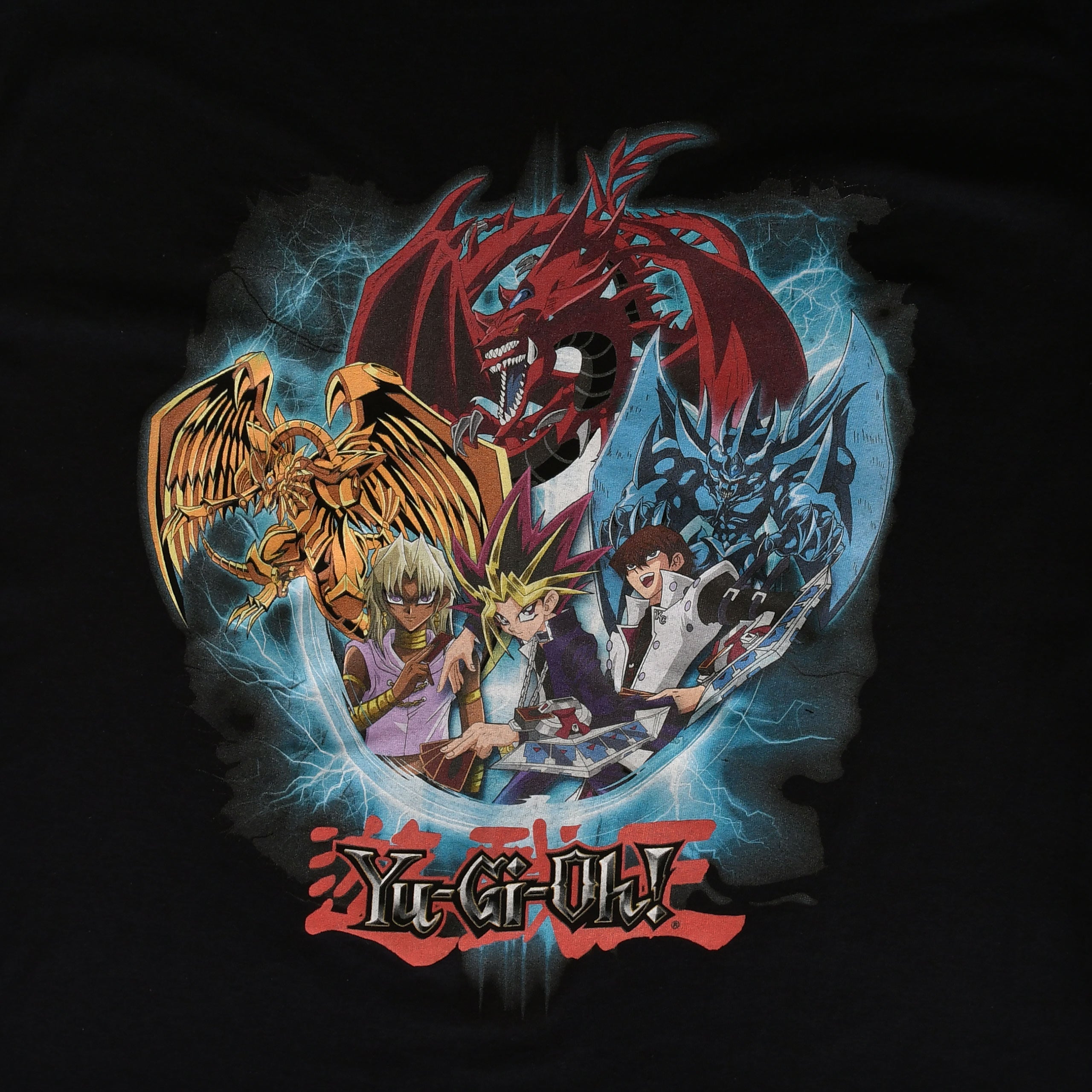 Imagen del producto Yu-Gi-Oh! - Camiseta de remolino azul con grupo en negro