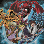 Imagen del producto Yu-Gi-Oh! - Camiseta de remolino azul con grupo en negro