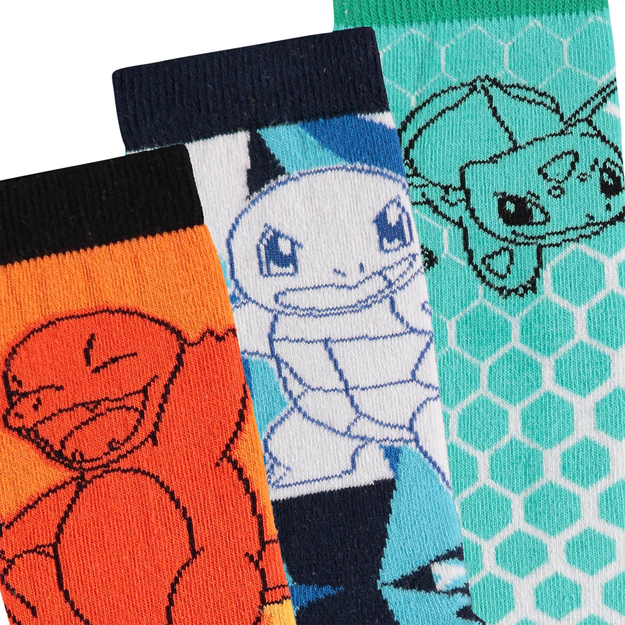 Imagen del producto Pokemon - Set de 3 pares de calcetines Charmander, Squirtle, Bulbasaur