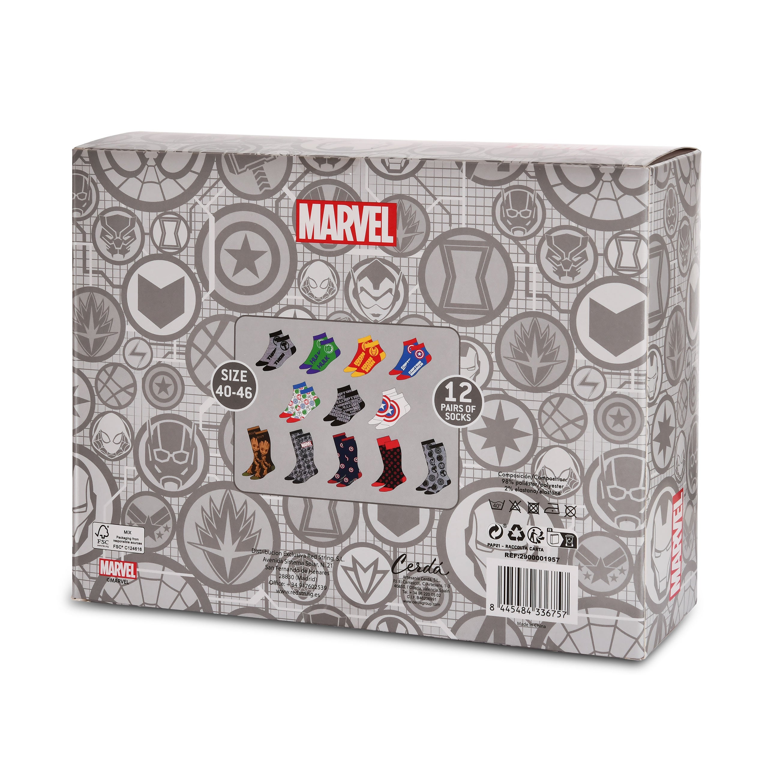 Imagen del producto Marvel - Calendario de Adviento de calcetines de héroes