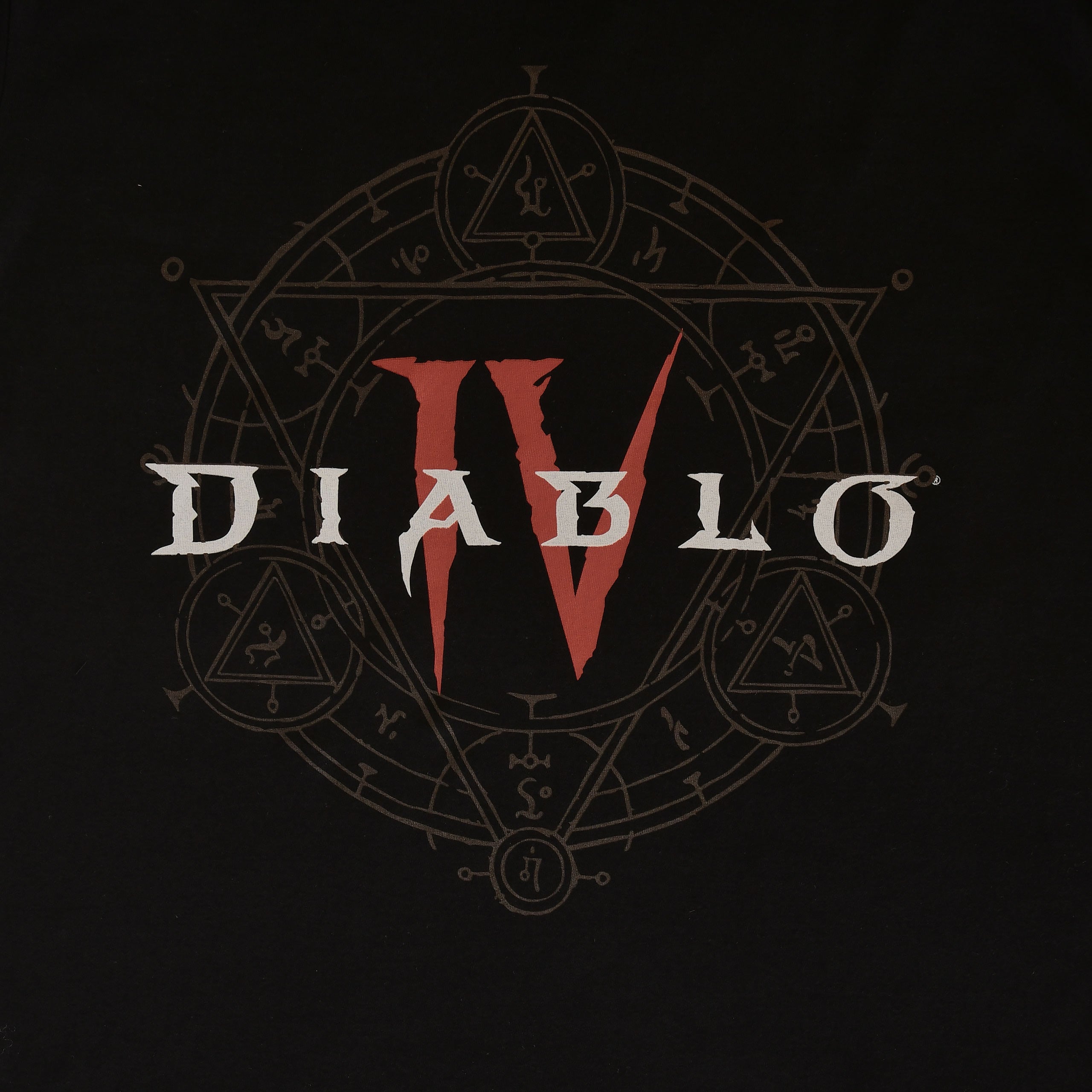 Imagen del producto Diablo IV - Camiseta negra con logo de hexagrama