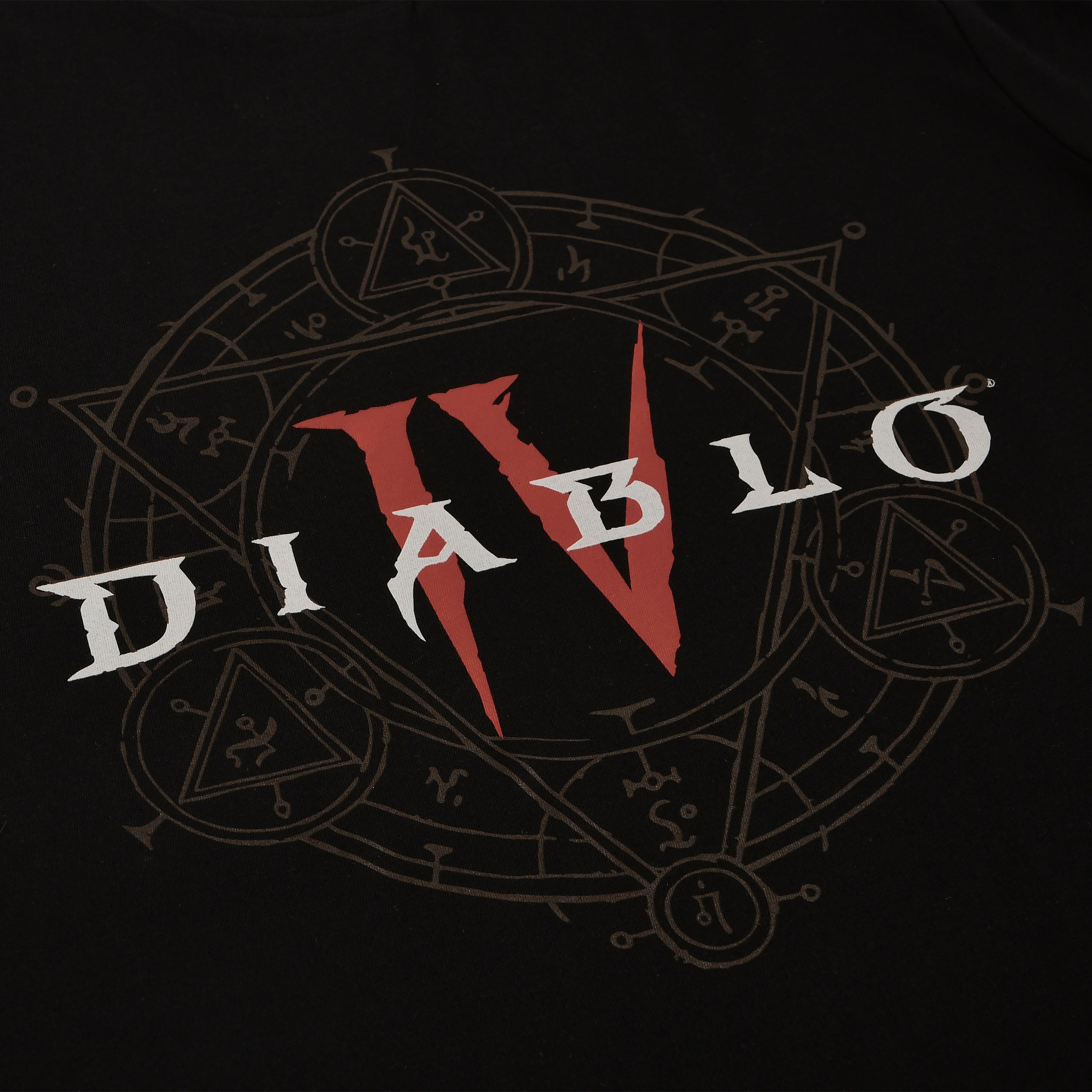 Imagen del producto Diablo IV - Camiseta negra con logo de hexagrama