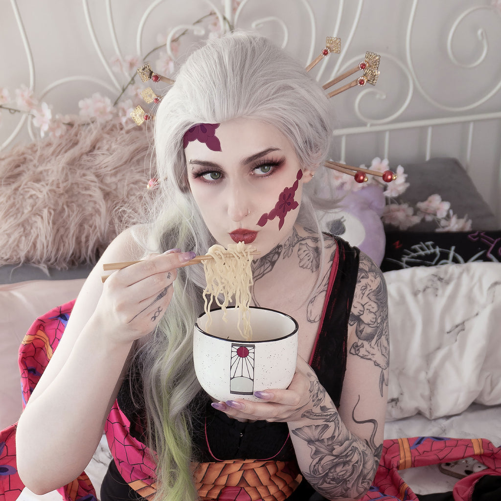 Imagen del producto Demon Slayer - Cuenco de Ramen con símbolo de Tanjiro y palillos