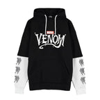 Imagen del producto Venom - Sudadera con capucha negra y blanca con logo