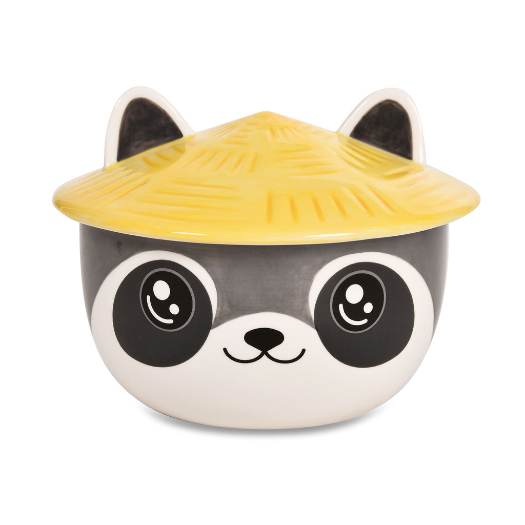 Imagen del producto Tazón Kawaii de Mapache con Tapa para Fans de Anime