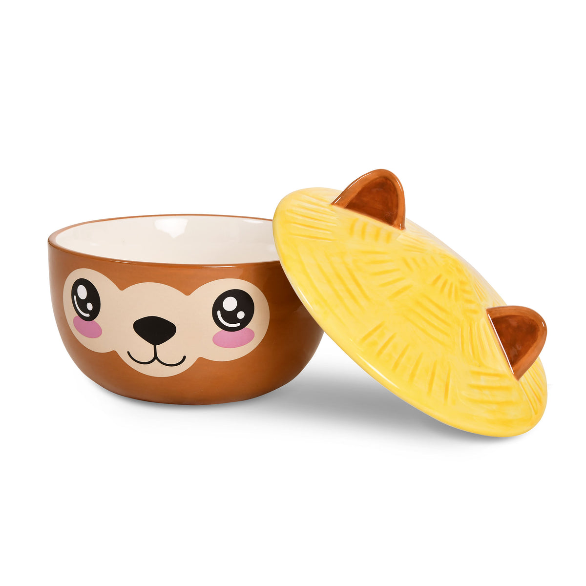 Imagen del producto Tazón Kawaii de Alpaca con tapa para fans de Anime