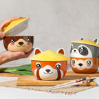 Imagen del producto Tazón Kawaii de Nutria con tapa para fans del Anime