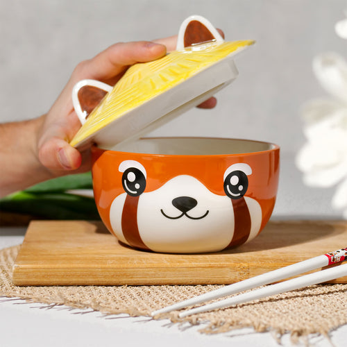 Product image Red Panda Kawaii Bowl with Lid for Anime Fans