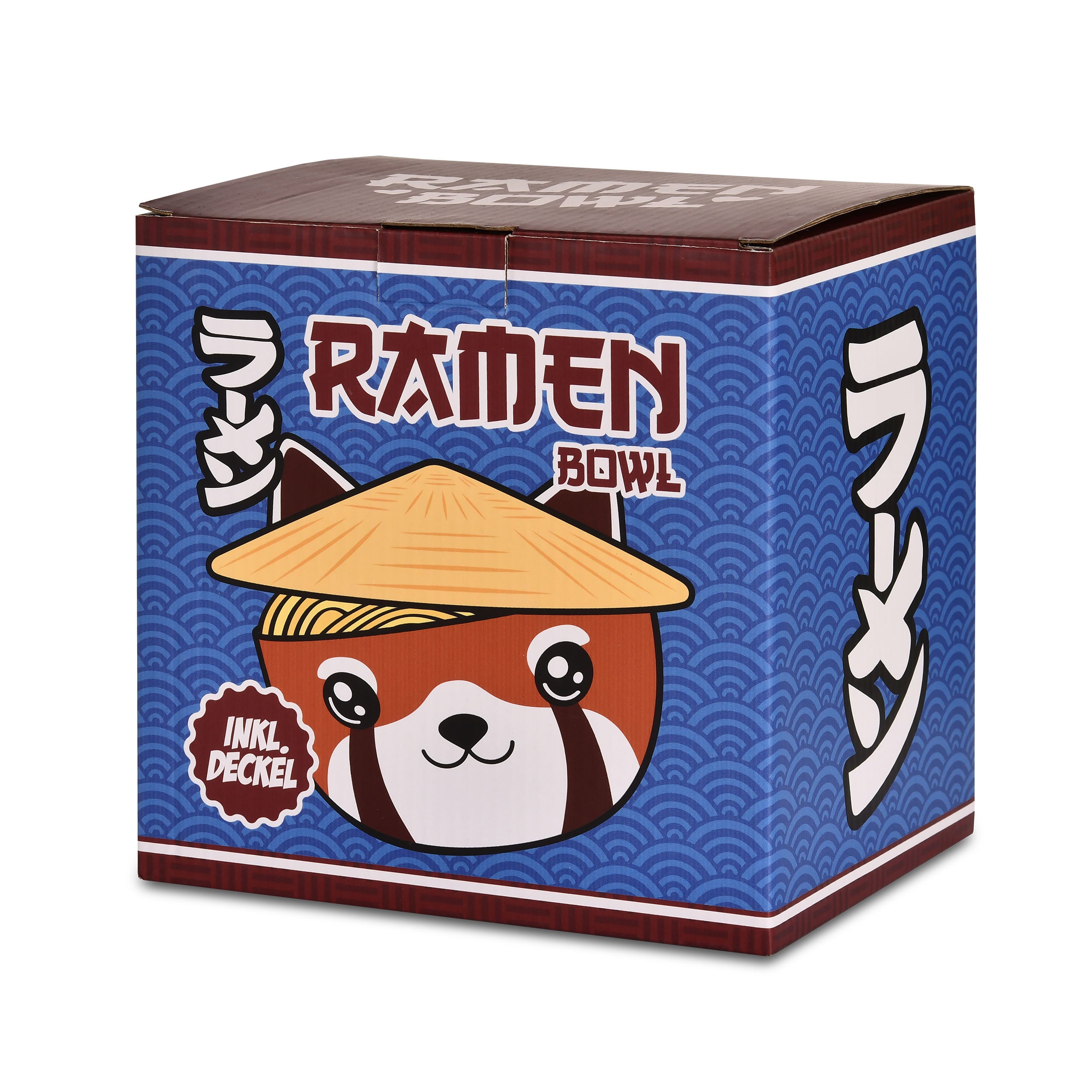 Imagen del producto Tazón Kawaii de Panda Rojo con tapa para fans del Anime