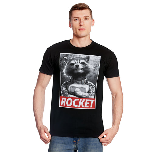 Imagen del producto Camiseta Rocket Raccoon negra - Marvel