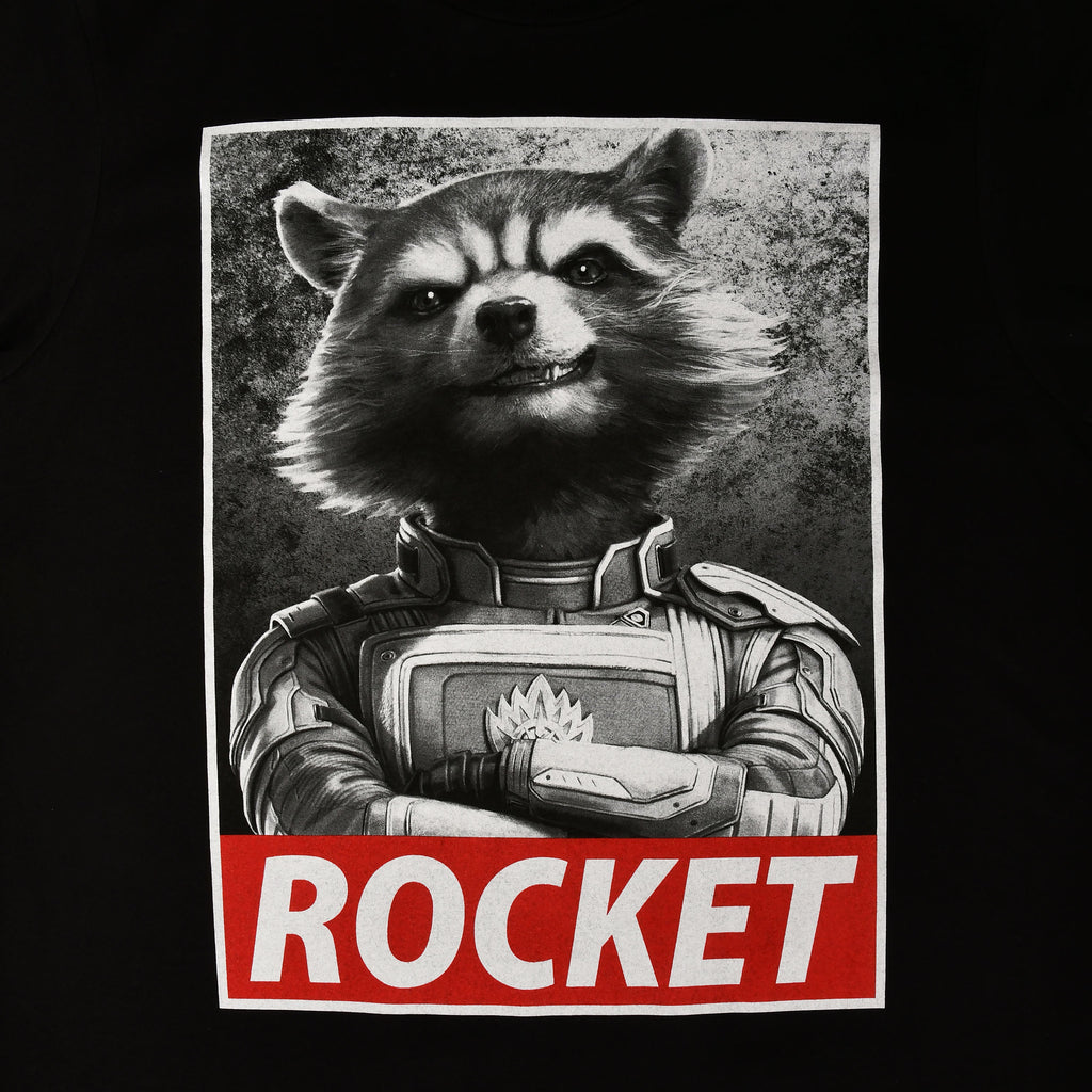 Imagen del producto Camiseta Rocket Raccoon negra - Marvel