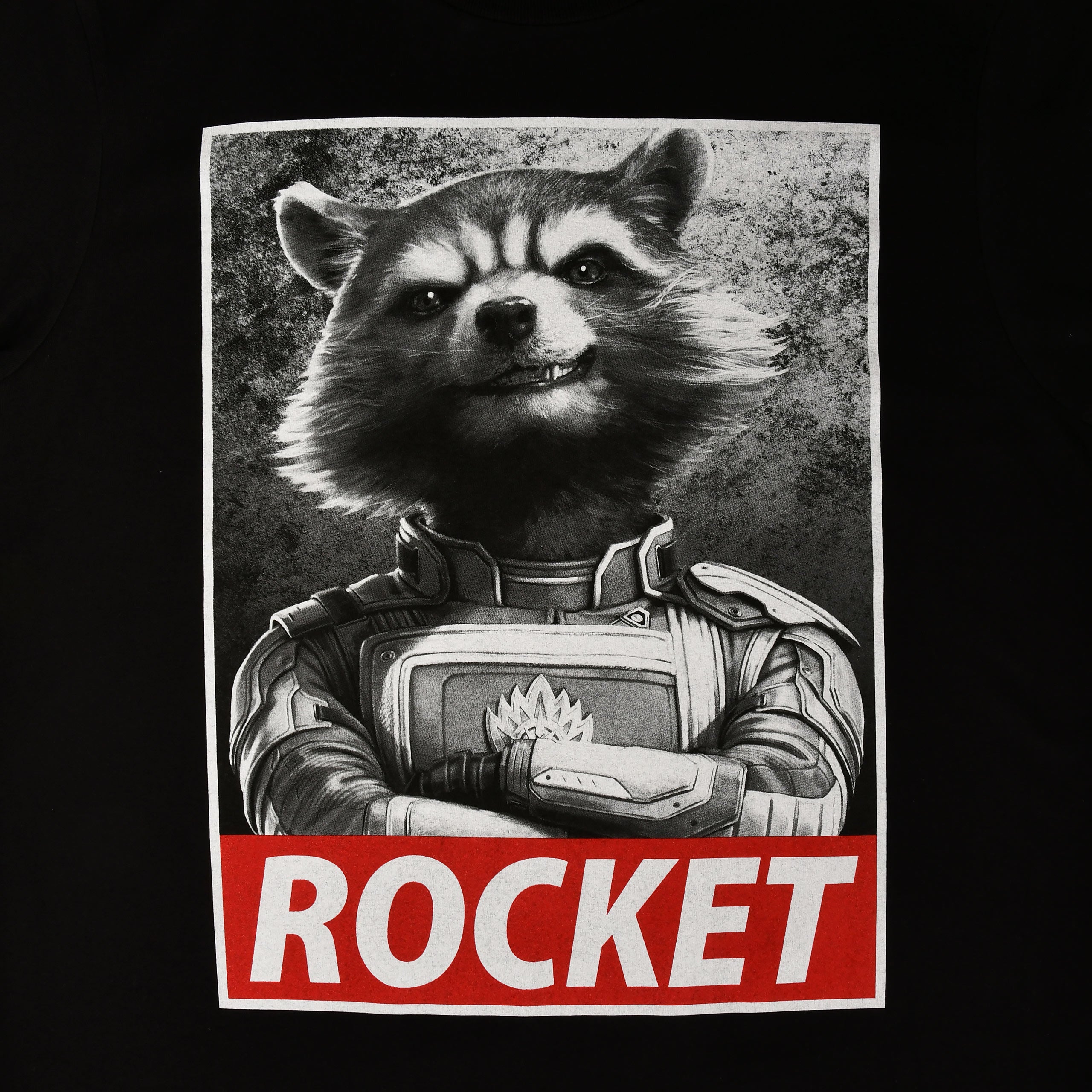 Imagen del producto Camiseta Rocket Raccoon negra - Marvel