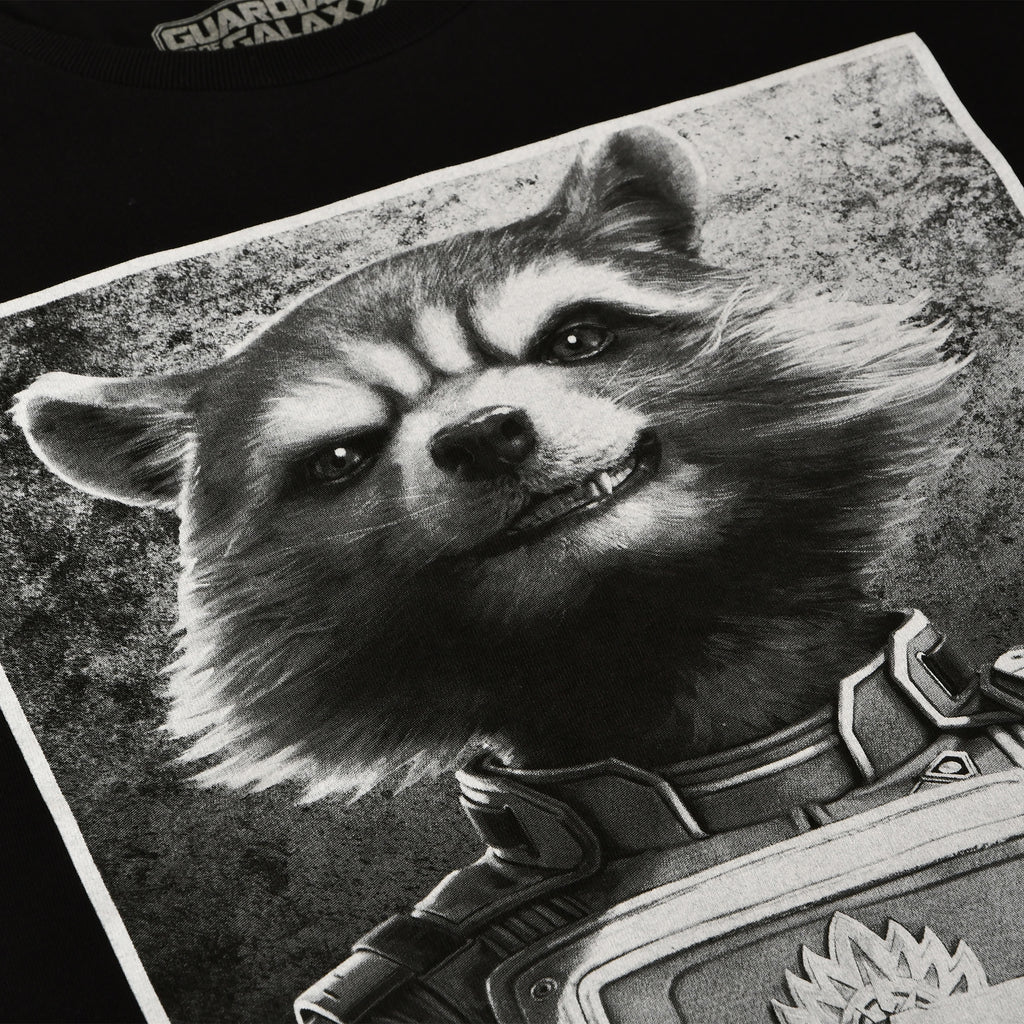 Imagen del producto Camiseta Rocket Raccoon negra - Marvel