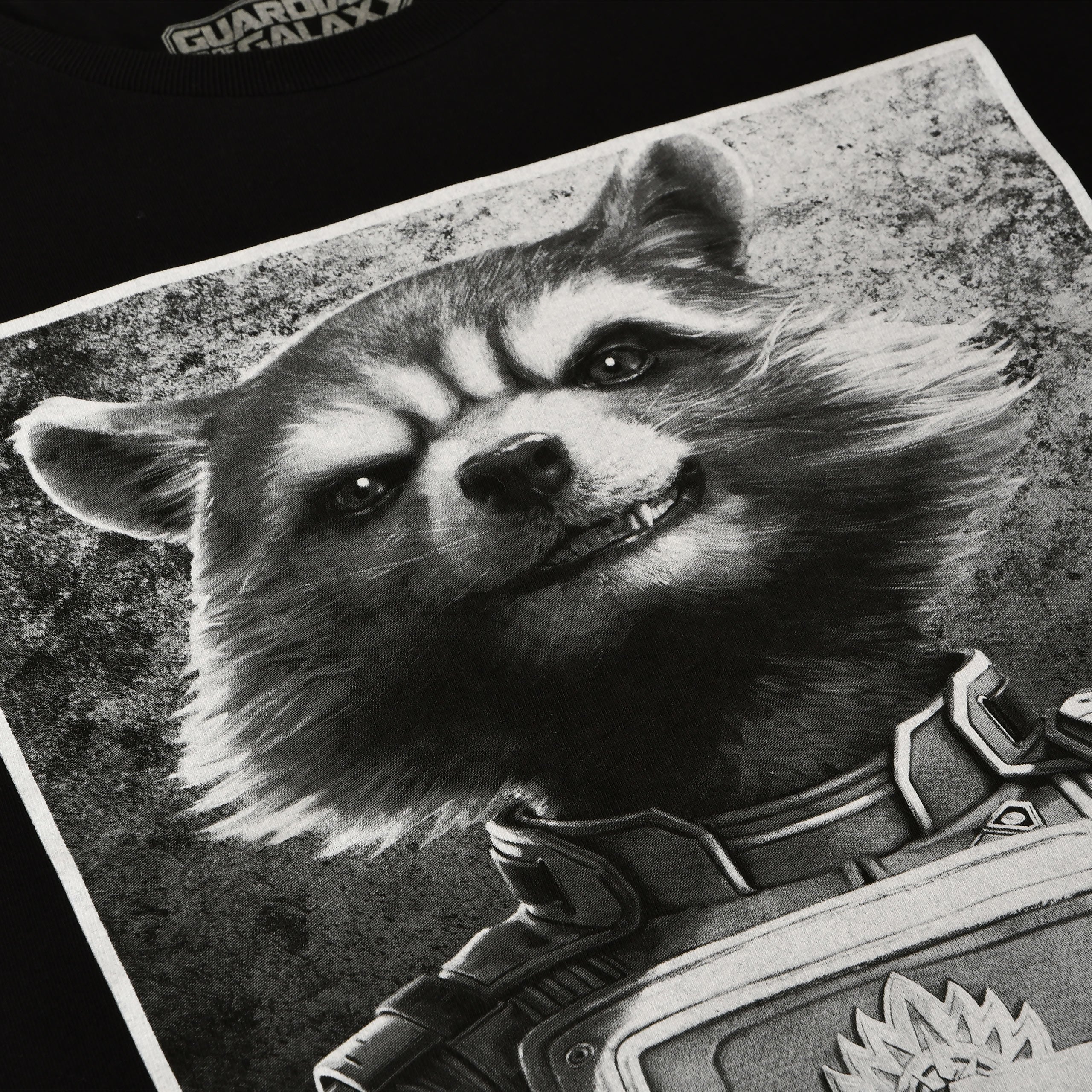 Imagen del producto Camiseta Rocket Raccoon negra - Marvel