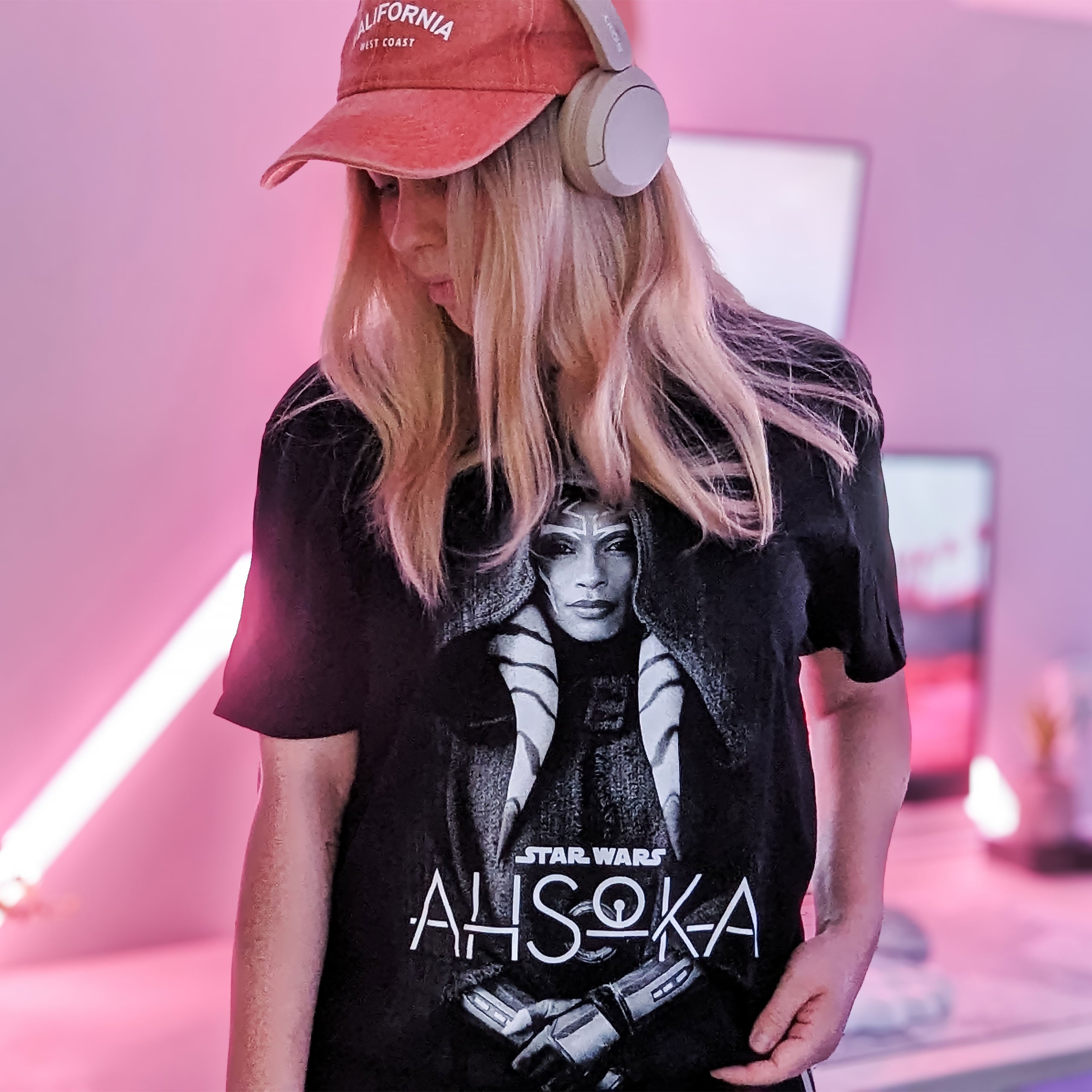 Imagen del producto Camiseta Togruta de Ahsoka Tano negra - Star Wars