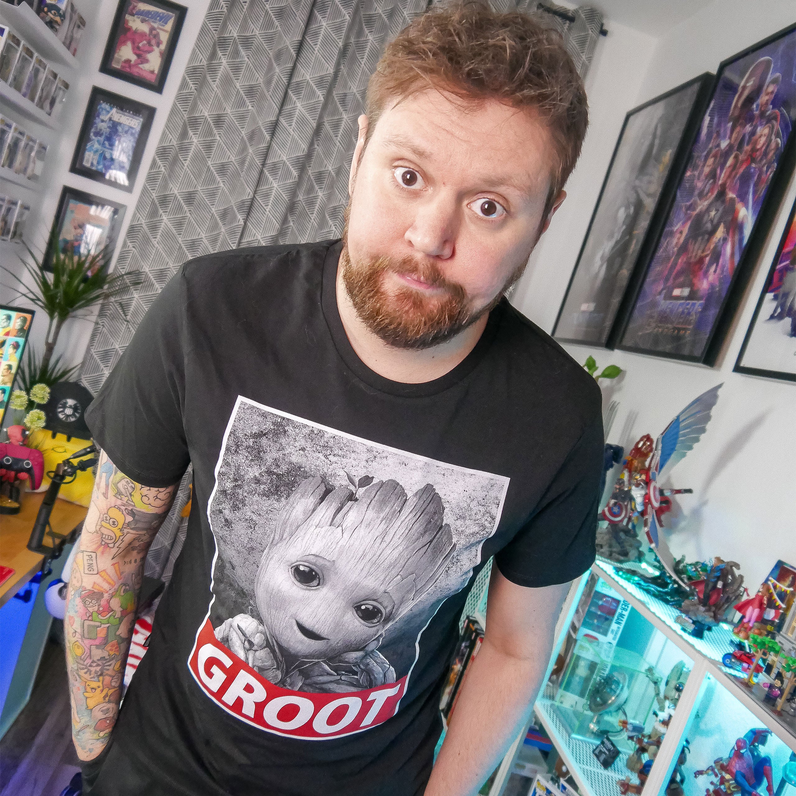 Imagen del producto Camiseta negra de Baby Groot - Marvel