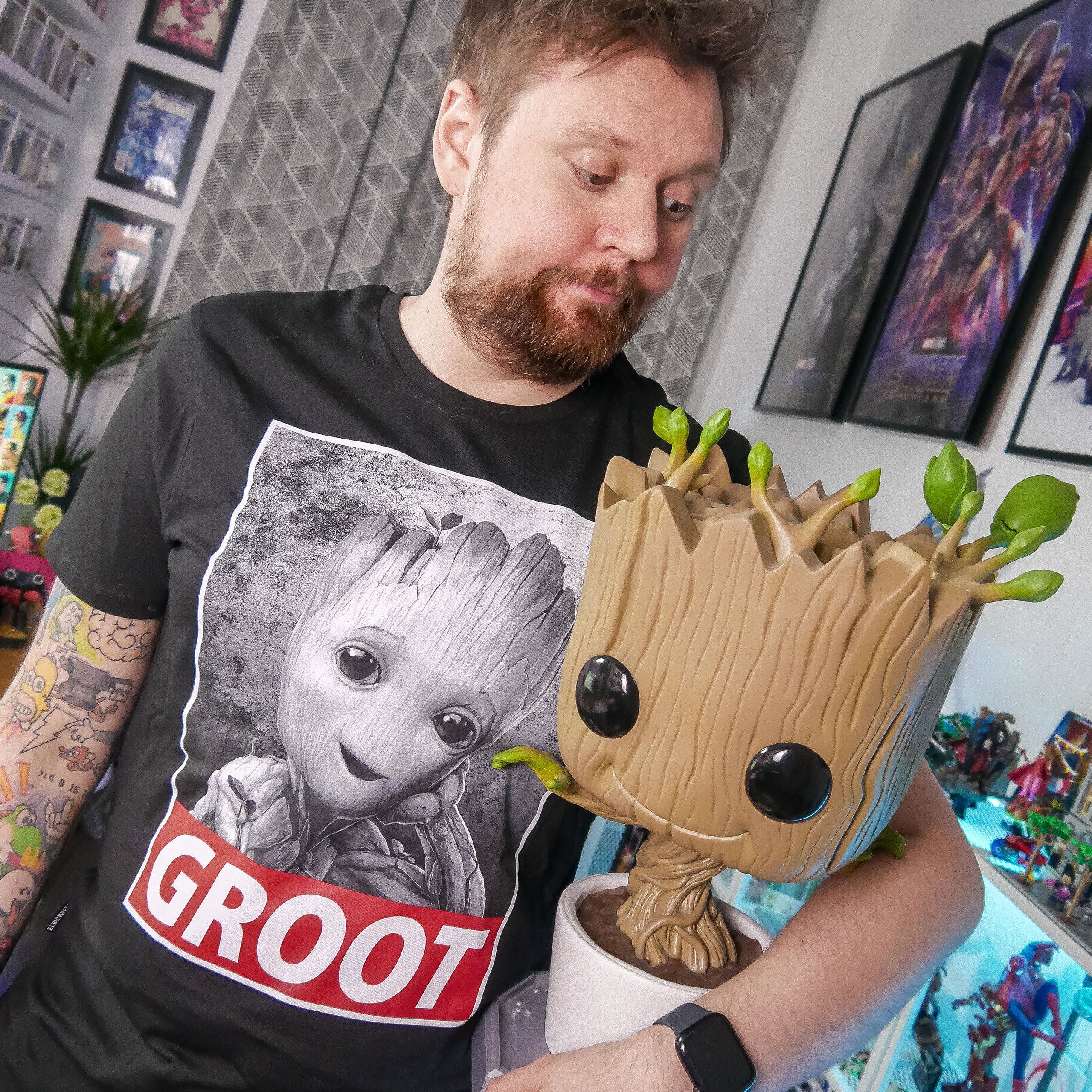 Imagen del producto Camiseta negra de Baby Groot - Marvel