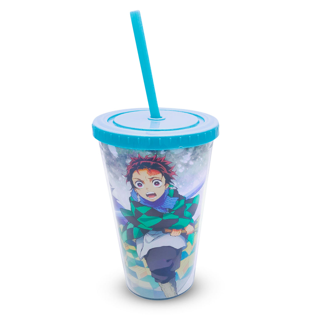 Imagen del producto Demon Slayer - Vaso para beber con pajita de Tanjiro Kamado