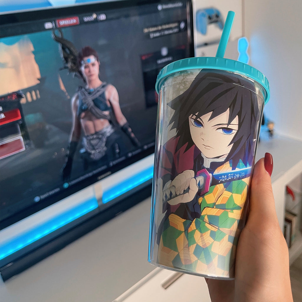 Imagen del producto Demon Slayer - Vaso para beber con pajita de Tanjiro Kamado
