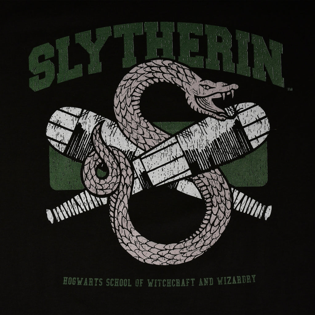 Imagen del producto Camiseta de colegio Quidditch Slytherin negra - Harry Potter