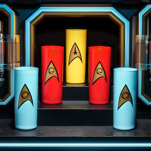 Imagen del producto Juego de 5 vasos con insignias de la Flota Estelar - Star Trek