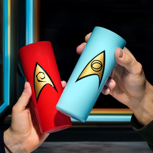 Imagen del producto Juego de 5 vasos con insignias de la Flota Estelar - Star Trek
