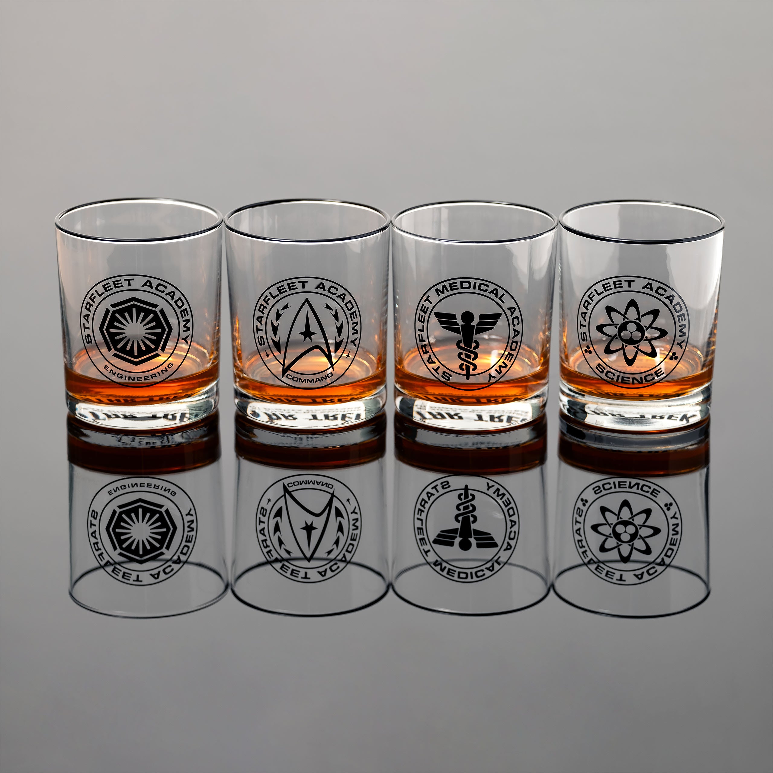 Imagen del producto Set de 4 vasos de la Academia Starfleet - Star Trek