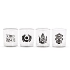 Imagen del producto Set de 4 vasos con símbolos de la Tierra Media - El Señor de los Anillos