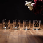Imagen del producto Set de 4 vasos con símbolos de la Tierra Media - El Señor de los Anillos