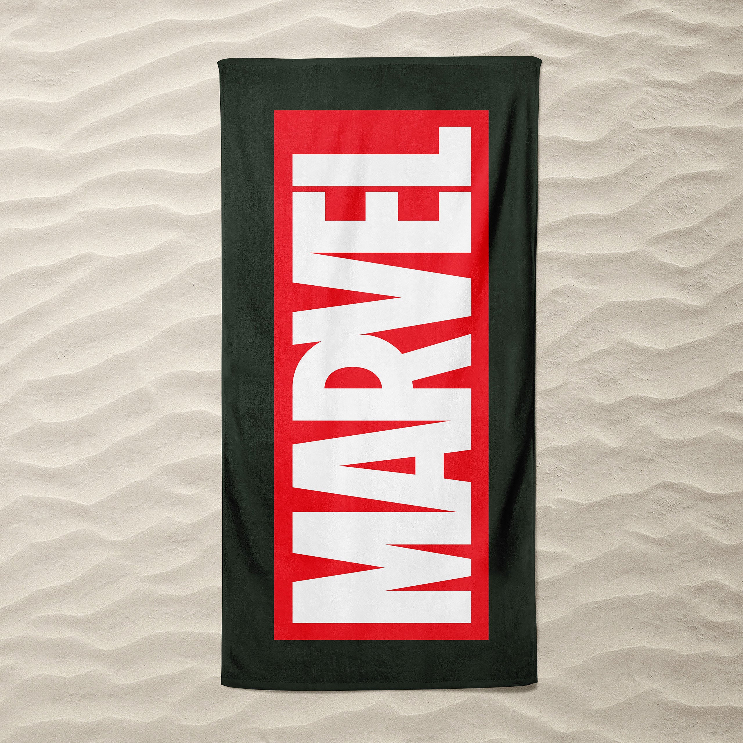 Imagen del producto Marvel - Toalla de baño con logo negra
