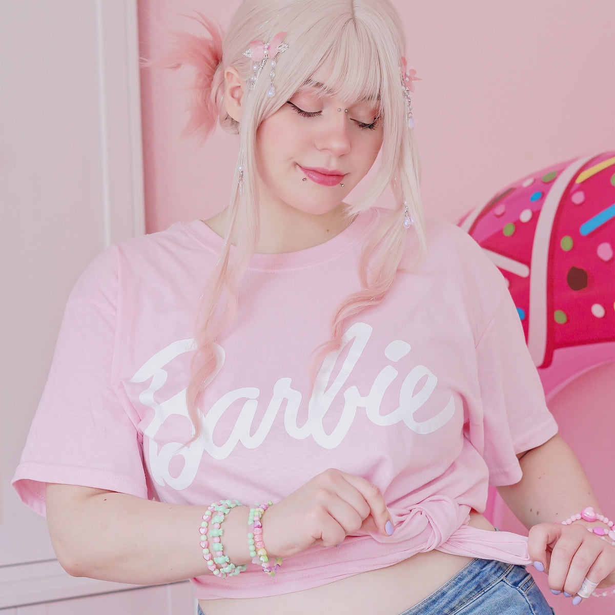 Imagen del producto Barbie - Camiseta rosa con logo