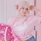 Imagen del producto Barbie - Camiseta rosa con logo