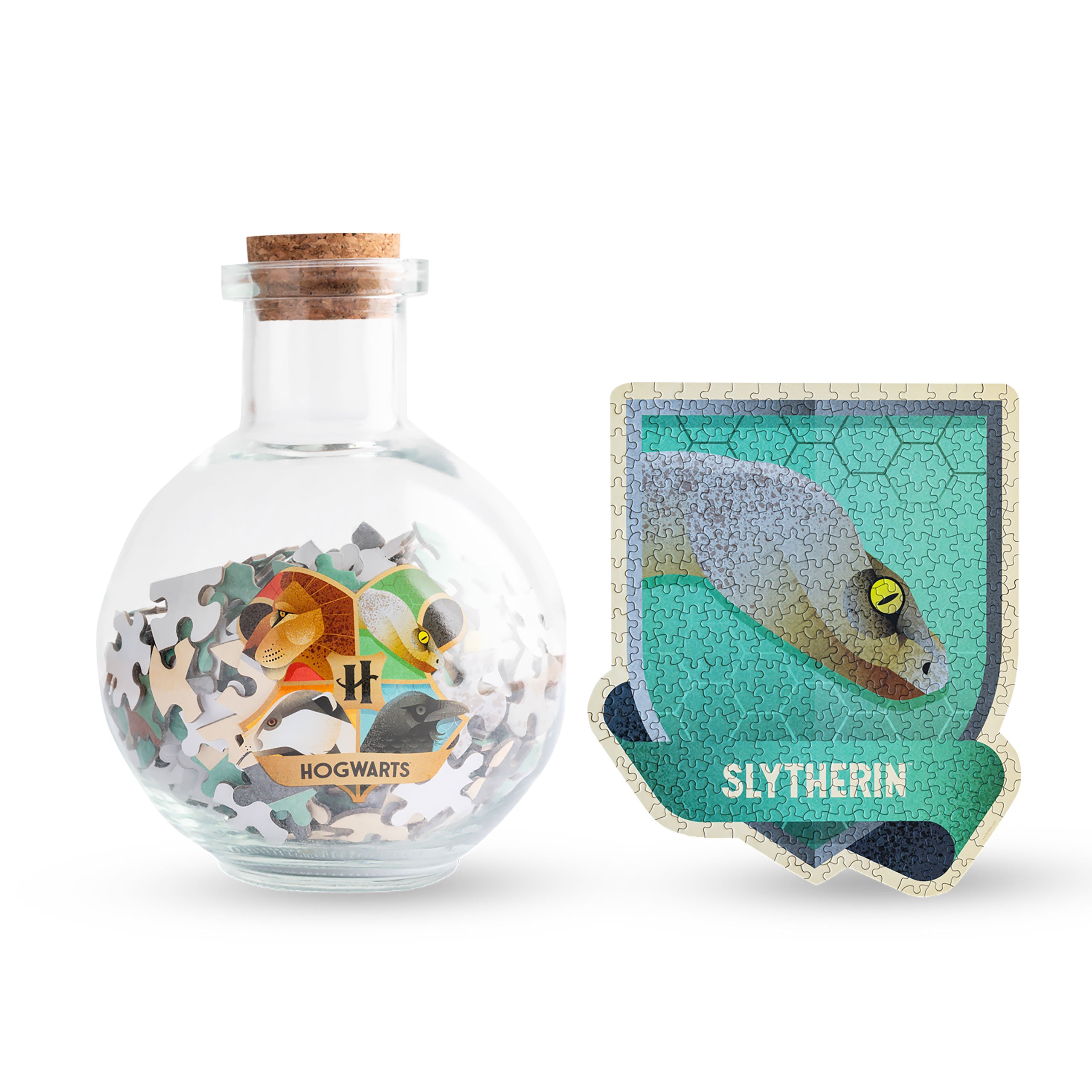 Imagen del producto Puzzle de la mascota de Slytherin en botella de poción mágica - Harry Potter