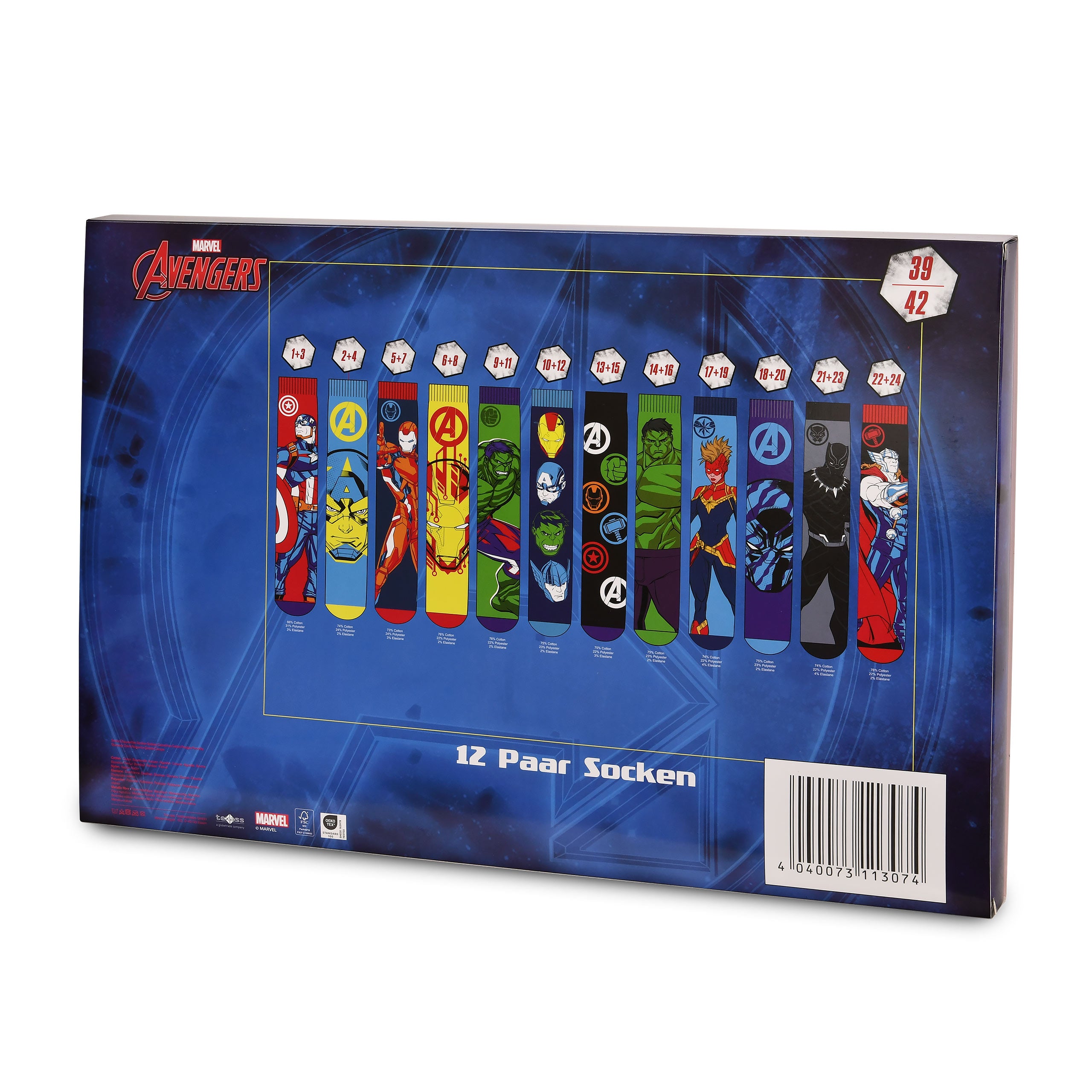 Imagen del producto Avengers - Calendario de Adviento de calcetines