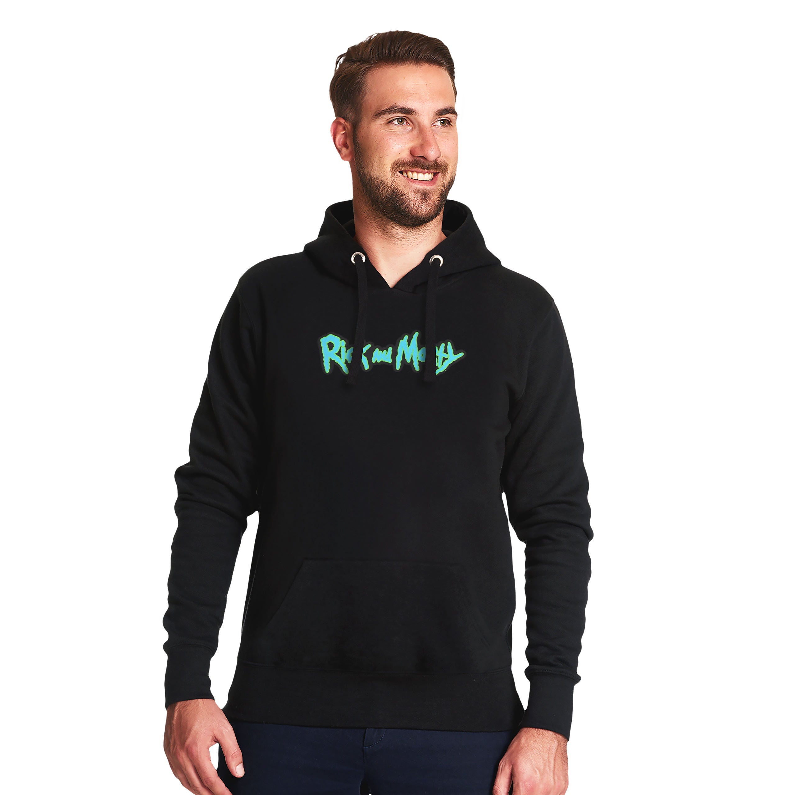 Imagen del producto Rick y Morty - Sudadera con capucha Portal Boyz Glow in the Dark negra