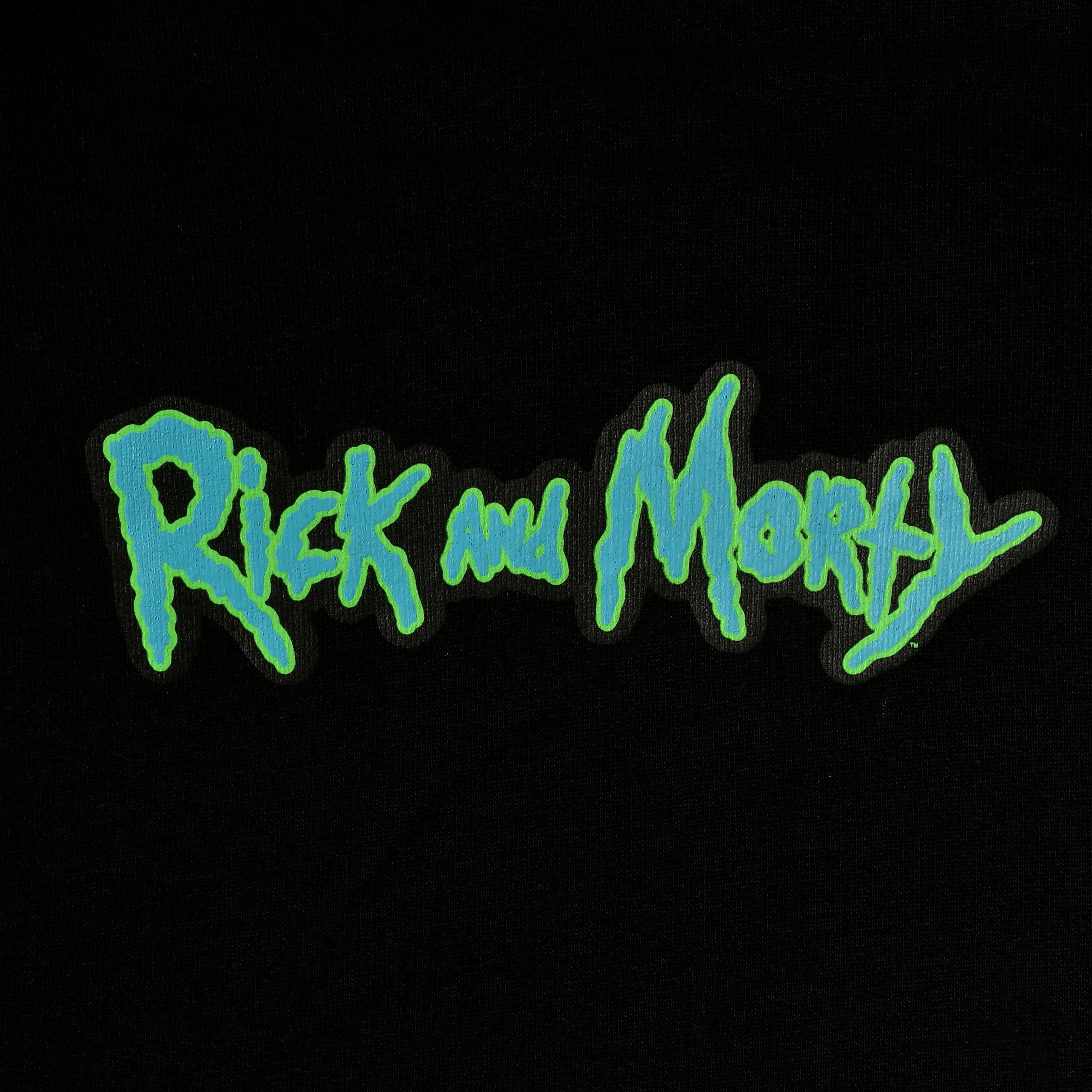 Imagen del producto Rick y Morty - Sudadera con capucha Portal Boyz Glow in the Dark negra