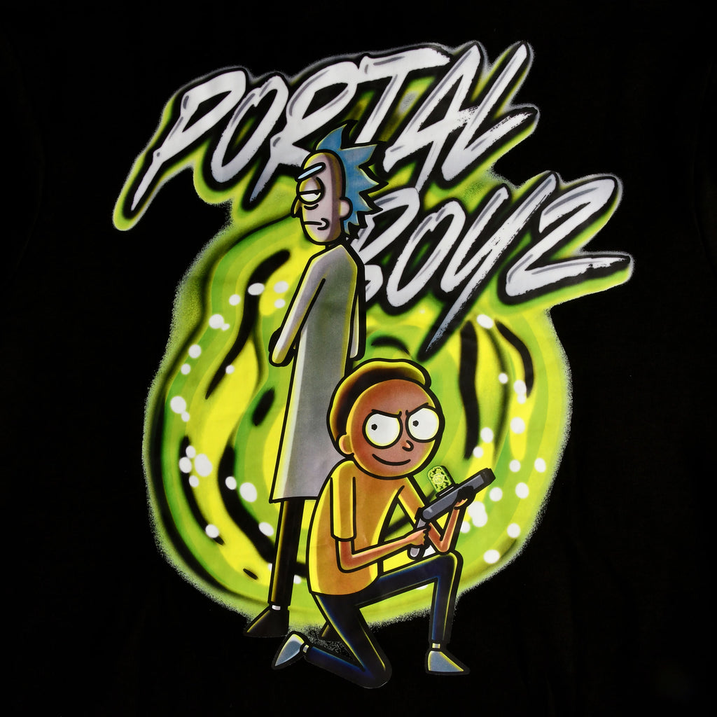Imagen del producto Rick y Morty - Sudadera con capucha Portal Boyz Glow in the Dark negra