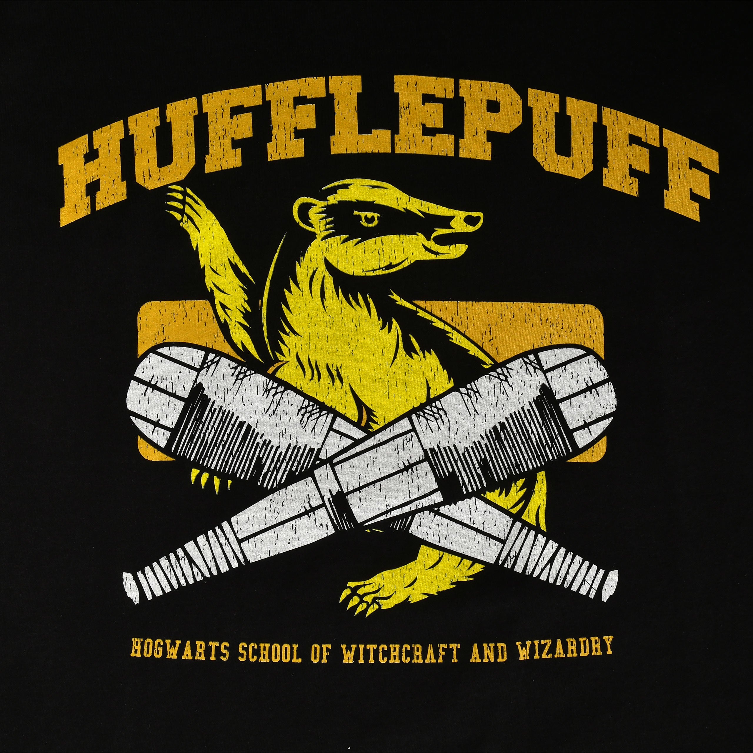 Imagen del producto Camiseta universitaria de Quidditch Hufflepuff negra - Harry Potter