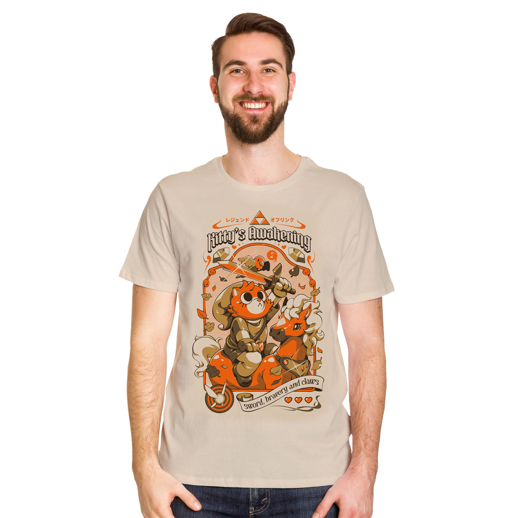Imagen del producto Ilustrata - Camiseta beige de Kitty's Awakening