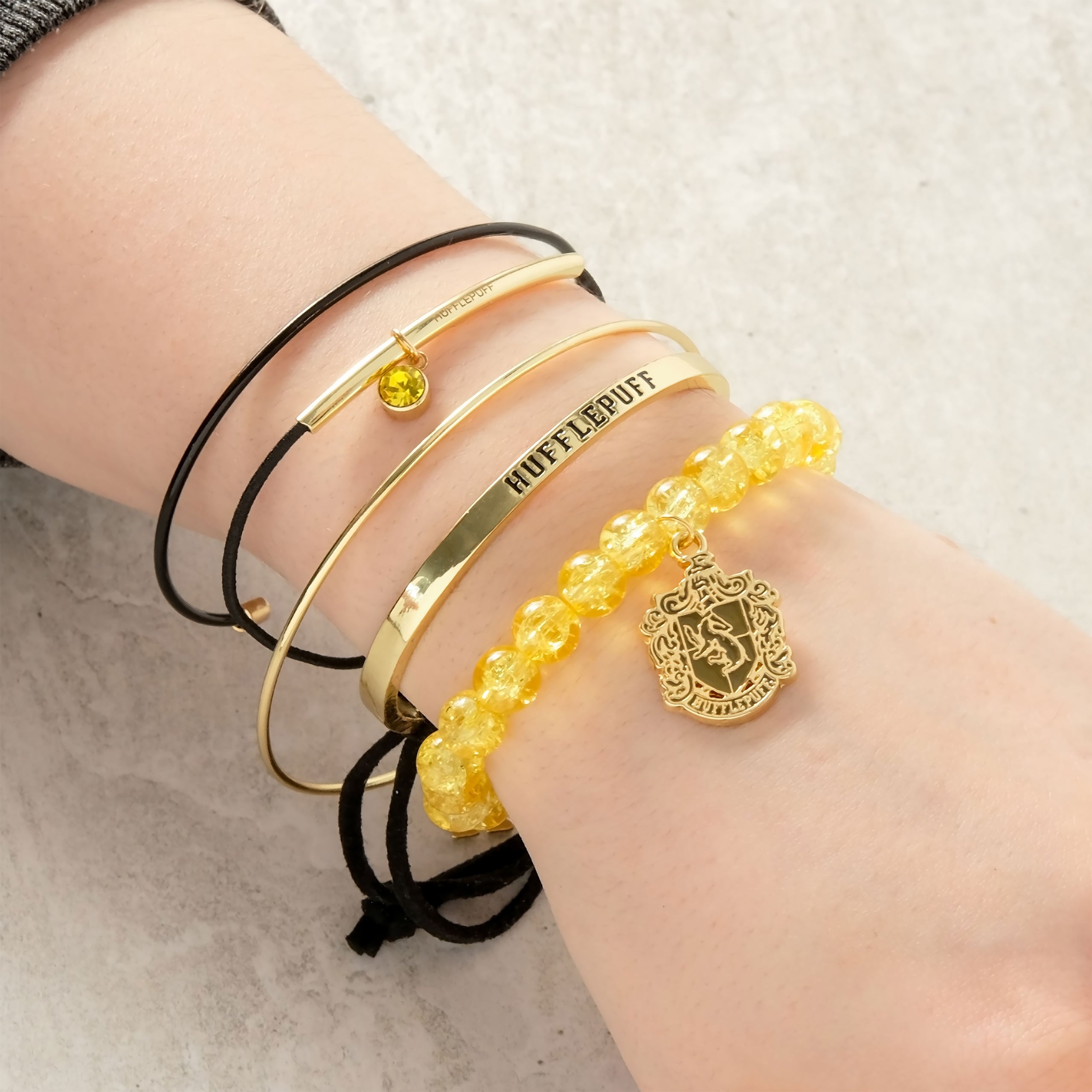 Imagen del producto Harry Potter - Pulseras Hufflepuff Set de 5