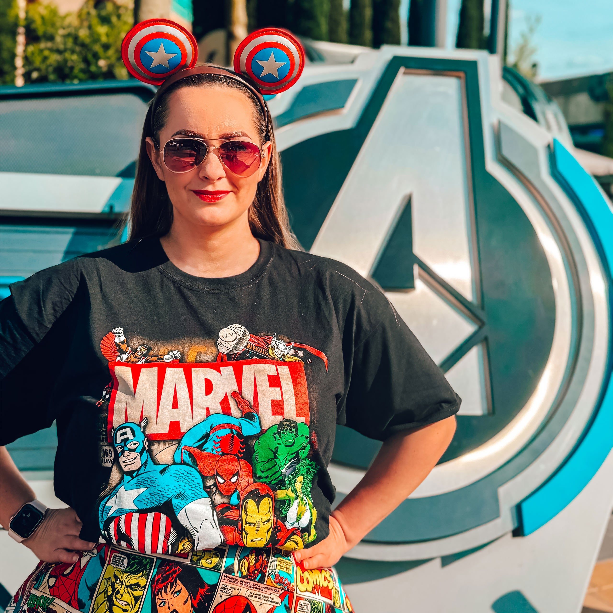 Imagen del producto Camiseta negra de superhéroes de Marvel Comics