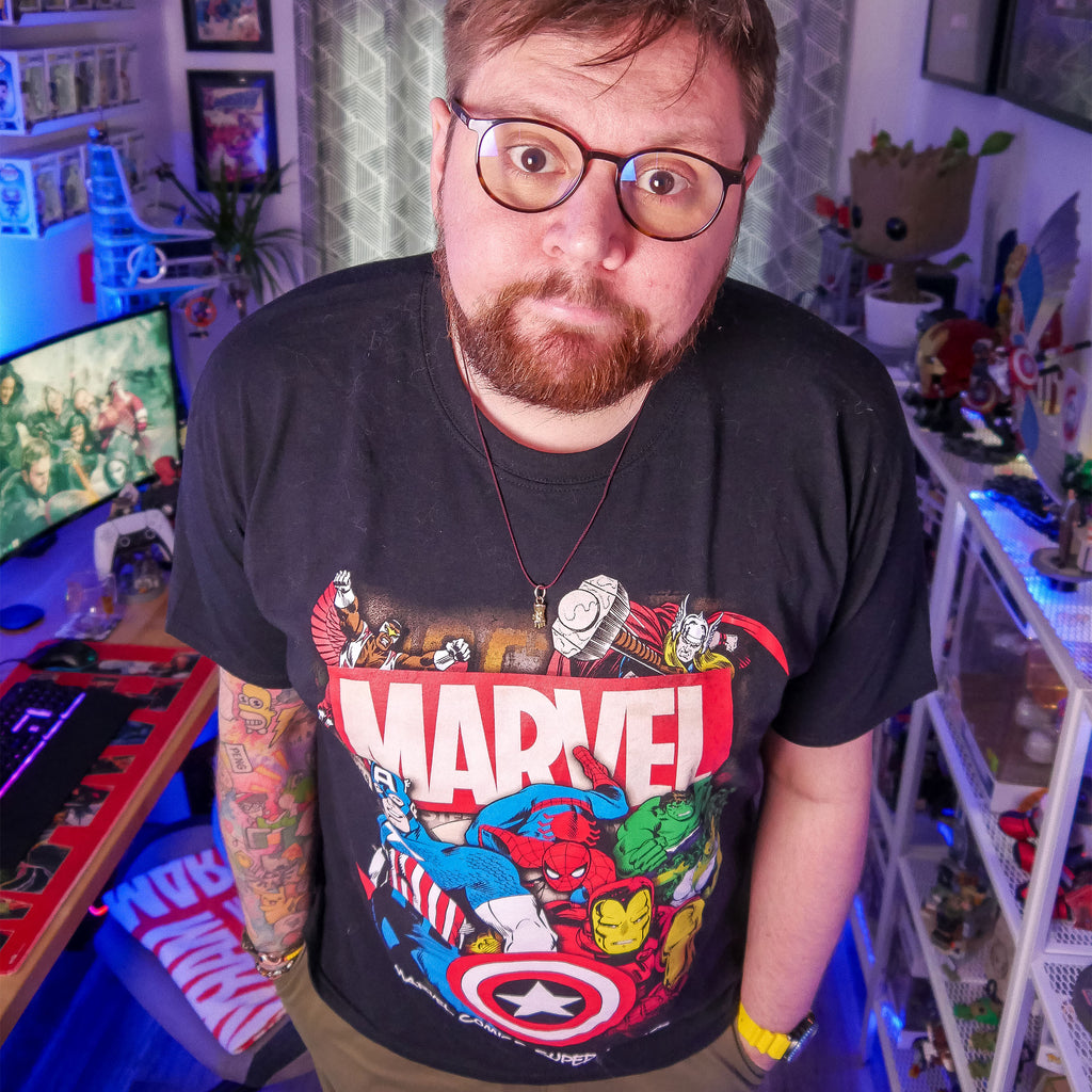 Imagen del producto Camiseta negra de superhéroes de Marvel Comics