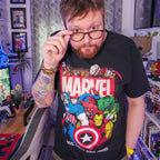 Imagen del producto Camiseta negra de superhéroes de Marvel Comics
